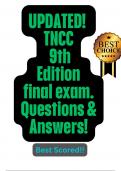 UPDATED&excl; TNCC 9th Edition final exam&period; Questions & Answers&excl;2024 Edition TNCC final exam 2024