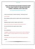 WGU C784 APPLIED HEALTHCARE STATISTICS OA EXAM