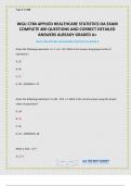 WGU C784 APPLIED HEALTHCARE STATISTICS OA EXAM COMPLETE 400 QUESTIONS AND CORRECT DETAILED ANSWERS ALREADY GRADED A&plus;