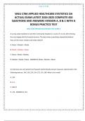 WGU C784 APPLIED HEALTHCARE STATISTICS OA EXAM