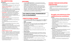 The Constitutional Framework of the USA and Federalism