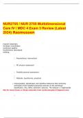  NUR2755 &sol; NUR 2755 Multidimensional  Care IV &sol; MDC 4 Exam 3 Review &lpar;Latest 2024&rpar; Rasmussen