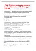  WGU C468 Information Management and the Application of Technology &vert; 2024&sol;25