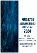 MNG3701 Assignment 1 and 2 Semester 2 2024 &vert; Due 12 August 2024