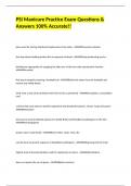 PSI Manicure Practice Exam Questions & Answers 100&percnt; Accurate&excl;&excl;