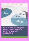 CCII FINAL EXAM &vert;100 QUESTIONS WITH A FEW SCALARS&vert; GRADED A&plus;