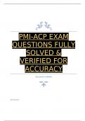 PMI-ACP EXAM QUESTIONS FULLY SOLVED & VERIFIED FOR ACCURACY&period;