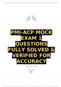 PMI-ACP Mock Exam 1 questions fully solved & verified for accuracy&period;