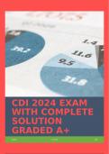 CDI 2024 EXAM WITH COMPLETE SOLUTION GRADED A&plus;