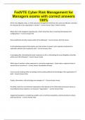 FedVTE Cyber Risk Management for Managers exams with correct answers 100&percnt;