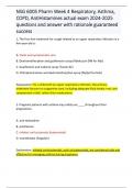 NSG 6005 Pharm Week 4 Respiratory&comma; Asthma&comma; COPD&comma; AntiHistamines actual exam 2024-2025 questions and answer with rationale guaranteed success   