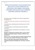 EPPP I&sol;O PSYCHOLOGY EXAM NEWEST 2024- 2025 ACTUAL EXAM COMPLETE 120  QUESTIONS AND CORRECT DETAILED  ANSWERS WITH RATIONALES &lpar;VERIFIED  ANSWERS&rpar; &vert;ALREADY GRADED A&plus;