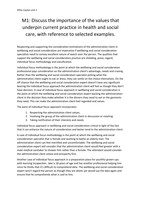 unit2&colon; M1&colon; Discuss the importance of the values that underpin current practice in health and social care&comma; with reference to selected examples&period;