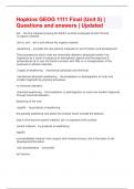 Hopkins GEOG 1111 Final &lpar;Unit 5&rpar; &vert; Questions and answers &vert; Updated