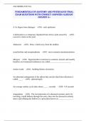FUNDAMENTALS OF ANATOMY AND PHYSIOLOGY FINAL EXAM QUESTIONS WITH CORRECT ANSWERS ALREADY GRADED A&plus;
