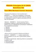 PRAXIS&colon; Principles K-12 &lpar;5625&rpar; Questions Set  Test With Revised Correct Answers