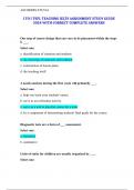 I TO I TEFL TEACHING IELTS ASSIGNMENT&nbsp;STUDY GUIDE 2024 WITH CORRECT COMPLETE ANSWERS