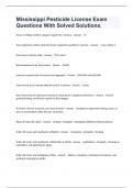 Mississippi Pesticide License Exam Questions With Solved Solutions&period;