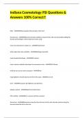 Indiana Cosmetology PSI Questions & Answers 100&percnt; Correct&excl;&excl;
