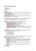 SAMENVATTING BLOK 2