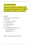 Solution Manual for Calculus for Business&comma; Economics&comma; and the Social and Life Sciences&comma; Brief Version&comma; 11th Edition By Hoffmann&comma; Bradley&comma; Price Sobecki&comma; Verified Chapters 1 - 7&comma; Complete Newest Version