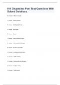 911 Dispatcher Post Test Questions With Solved Solutions&period;