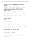 MIS 200 FINAL EXAM Questions with Correct Answers&period;