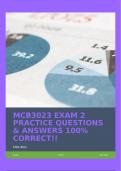 MCB3023 EXAM 2 PRACTICE QUESTIONS & ANSWERS 100&percnt; CORRECT&excl;&excl;