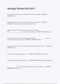 Georgia Drivers Ed Unit 1 Questions and Answers&lpar;100&percnt; Verified&rpar;