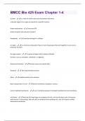 BMCC Bio 425 Exam Chapter 1-4  &lpar;Questions & Answers&rpar; Rated 100&percnt; Correct&excl;&excl;