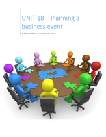 UNIT 18 P3 + P4 prepare a plan for a business event - arrange and organise a venue for a business event, ensuring health and safety requirements are met