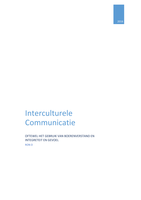 Interculturele Communicatie en gespreksvoering