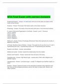 NTA Final Exam with correct Answers &lpar;Graded A&rpar;