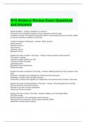 NTA Midterm Review Exam Questions and Answers