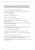 TEST BANK NANCY CAROLINE&rsquo;S EMERGENCY CARE IN THE STREETS 9TH EDITION - comprehensive and latest VERSION