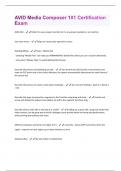 AVID Media Composer 101 Certification Exam Questions And Answers Rated A&plus; New Update Assured Satisfaction