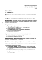 Organisatie en management - H6 Management SAMENVATTING