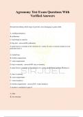 Agronomy Test Exam Questions With Verified Answers