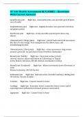 UC Adv Health Assessment M&sol;S &lpar;KMH&rpar; &ndash; Questions With Correct Answers 