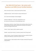 Biol 186 UVIC Final Exam - lab section with Questions and 100&percnt; Correct Verified Solutions