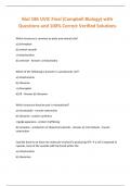 Biol 186 UVIC Final &lpar;Campbell Biology&rpar; with Questions and 100&percnt; Correct Verified Solutions