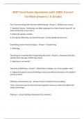 BOP Final Exam Questions with 100&percnt; Correct Verified answers &lpar; A Grade&rpar;
