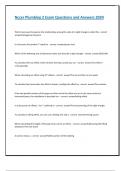 Nccer Plumbing Exam Questions and Answers 2024&period;