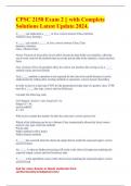 CPSC 2150 Exam 2 &vert;&vert; with Complete Solutions Latest Update 2024&period;