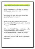 Parker AAT1 Exam Questions and Answers 2024