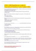 CPSC 2150 Final Review &vert;&vert;with A&plus; Guaranteed Solutions Latest Update 2024&period; 