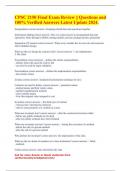 CPSC 2150 Final Exam Review &vert;&vert; Questions and 100&percnt; Verified Answers Latest Update 2024&period;
