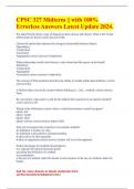 CPSC 327 Midterm &vert;&vert; with 100&percnt; Errorless Answers Latest Update 2024&period;