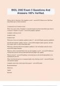 BIOL 2302 Exam 3 Questions And Answers 100&percnt; Verified&period;