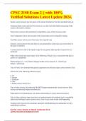 CPSC 2150 Exam 2 &vert;&vert; with 100&percnt; Verified Solutions Latest Update 2024&period;
